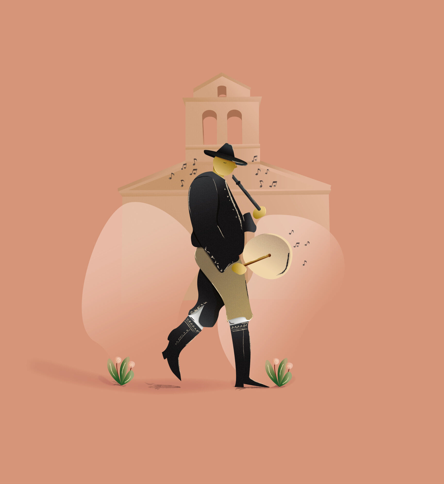 Ilustración digital charro salmantino
