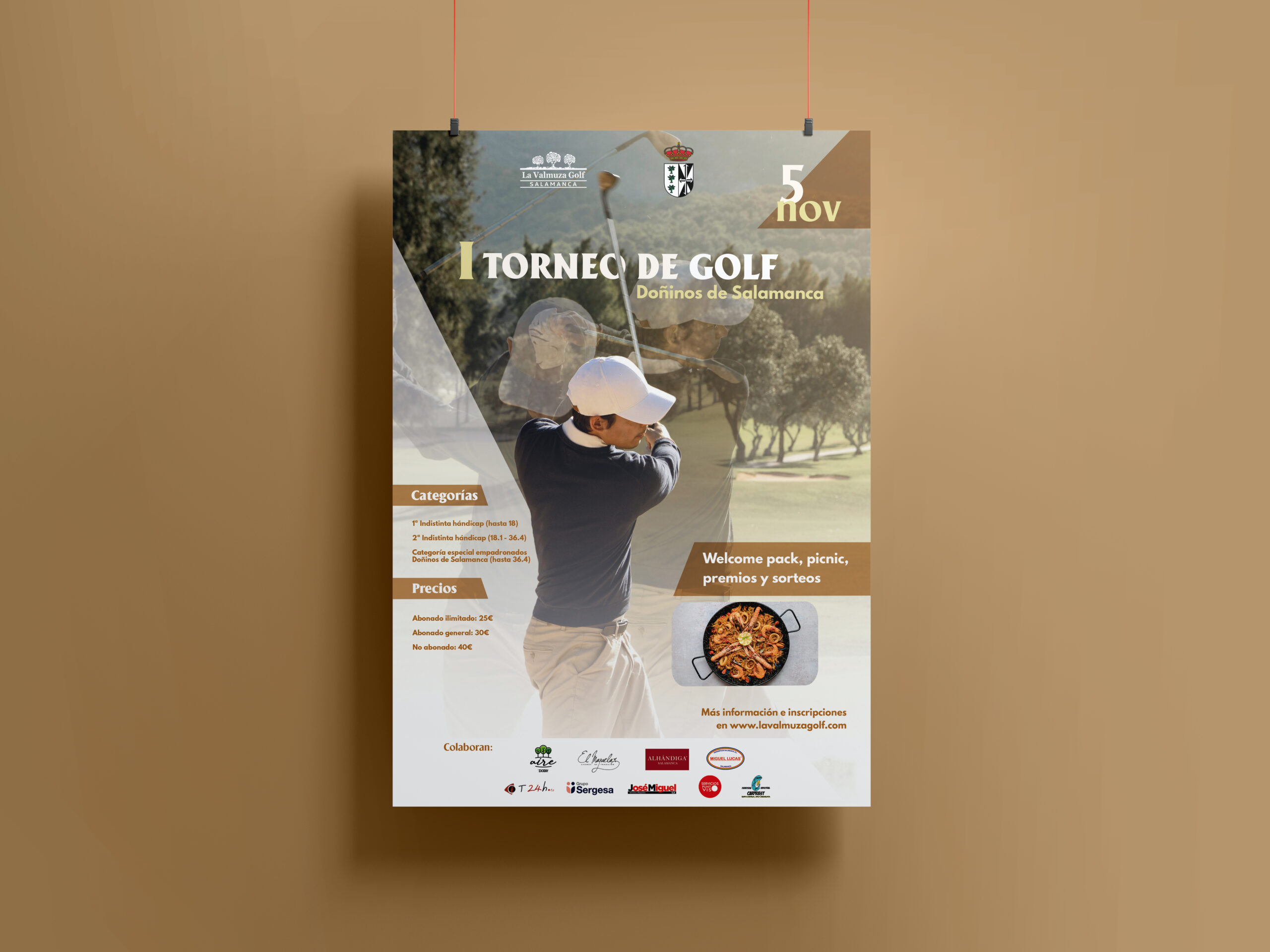 Cartel torneo de golf