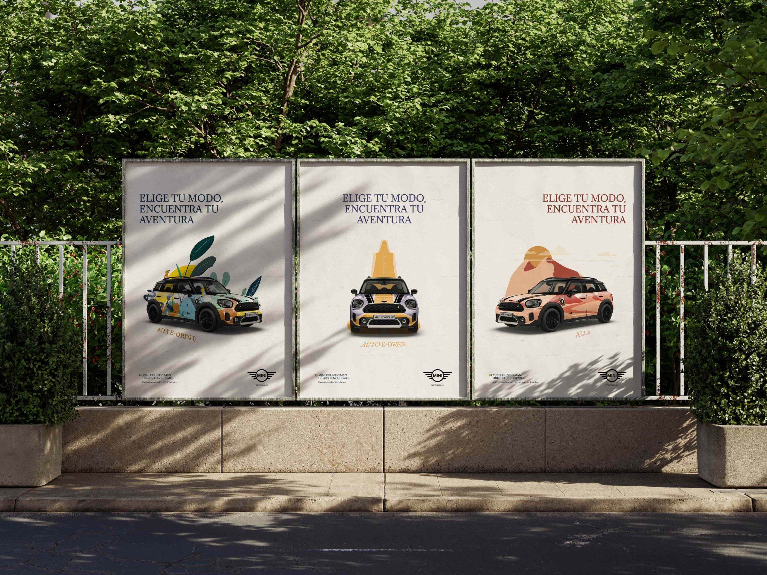 Campaña gráfica publicitaria para Mini